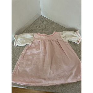 Vintage Homemade Doll Clothes 2 Flannel With Rick rack Trim Length 12”